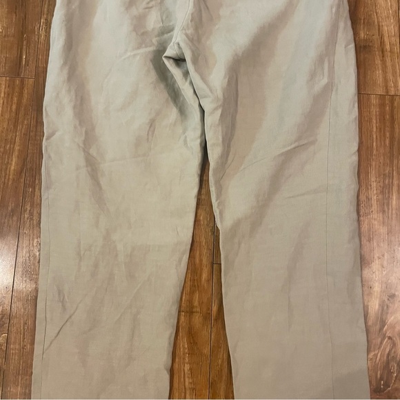BANANA REPUBLIC Women’s Tan Silk Linen Cropped Ankle Pant Size 2 - Picture 11 of 13